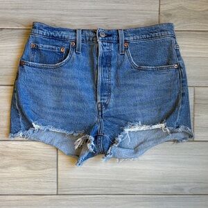 Levi's Distressed Blue Jean Shorts